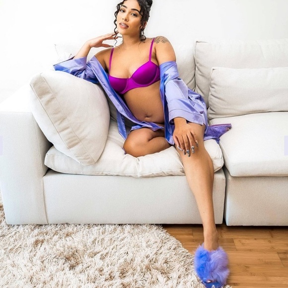 Savage X Fenty CLF Satin Robe with Lightning Bolt - Picture 3 of 10